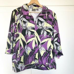 Additions by Chicos Full Zip Jacket Sz 3 XL Purple